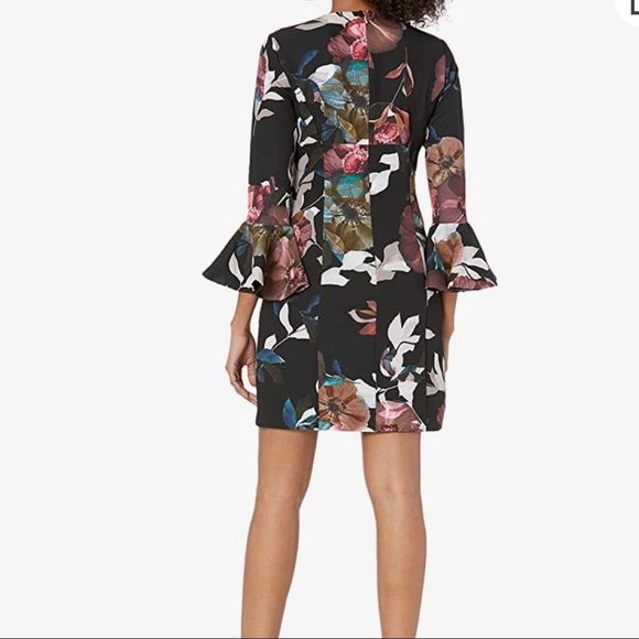 NWT $348 Trina Turk | Panache 2 | Faye | Floral Bell Sleeve Dress - Picture 6 of 15